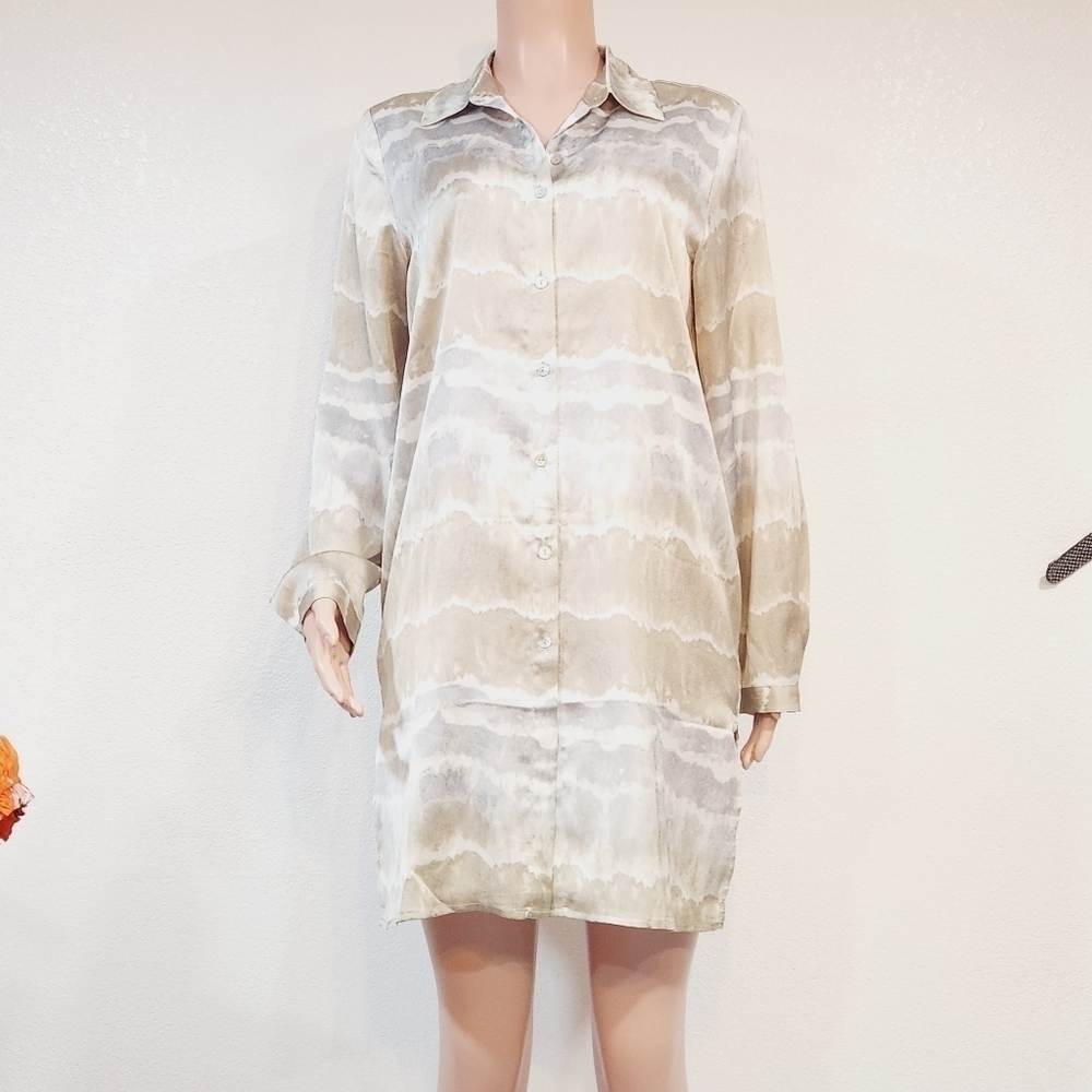 SUSAN Graver Watercolored Tunic/ Pock Watercolor Silver Gold Size S